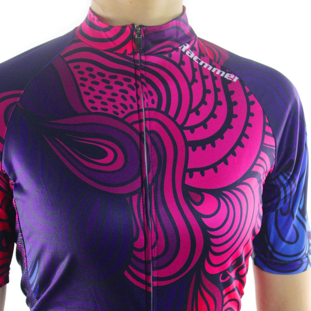 Cute Quick-Drying Breathable Patterned Women’s Cycling Jersey - Blue Force Sports