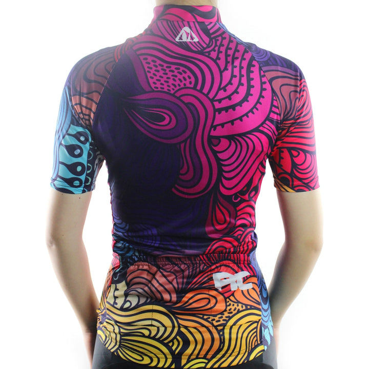 Cute Quick-Drying Breathable Patterned Women’s Cycling Jersey - Blue Force Sports