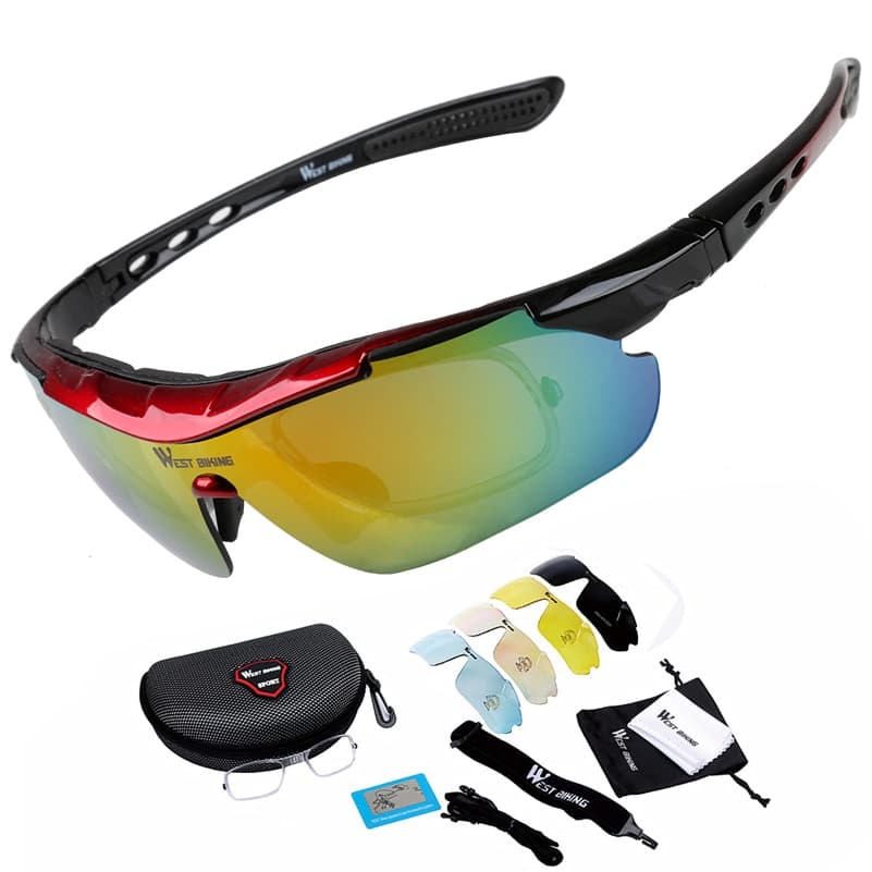 5 Lenses Outdoor Cycling Glasses - Blue Force Sports