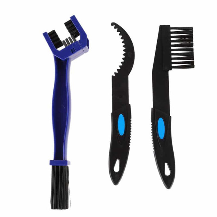 3 Pieces of Bicycle Chain Cleaning Brush - Blue Force Sports
