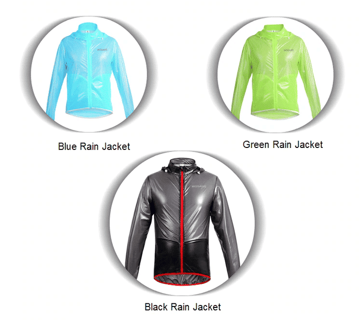 Waterproof Reflective Men's Cycling Jacket - Blue Force Sports