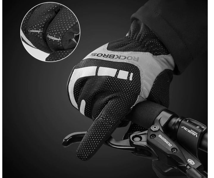 Two tone Design Thermal Bike Gloves - Blue Force Sports