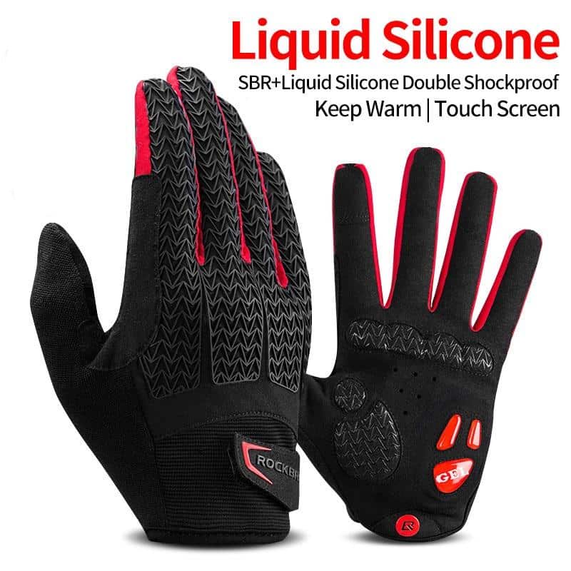 Two tone Design Thermal Bike Gloves - Blue Force Sports