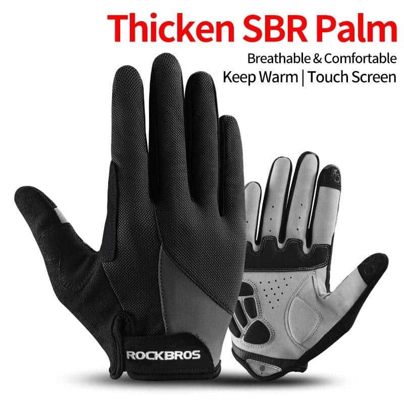 Two tone Design Thermal Bike Gloves - Blue Force Sports