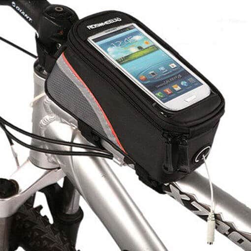 Water-Resistant Colorful PU/PVC Bicycle Bag with Phone Holder - Blue Force Sports