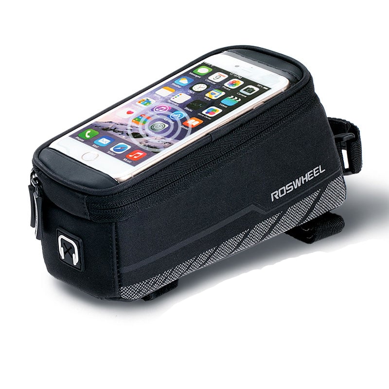Water-Resistant Colorful PU/PVC Bicycle Bag with Phone Holder - Blue Force Sports