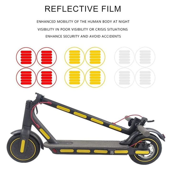 Waterproof Reflective Sticker for Electric Scooter 24 pcs Set - Blue Force Sports