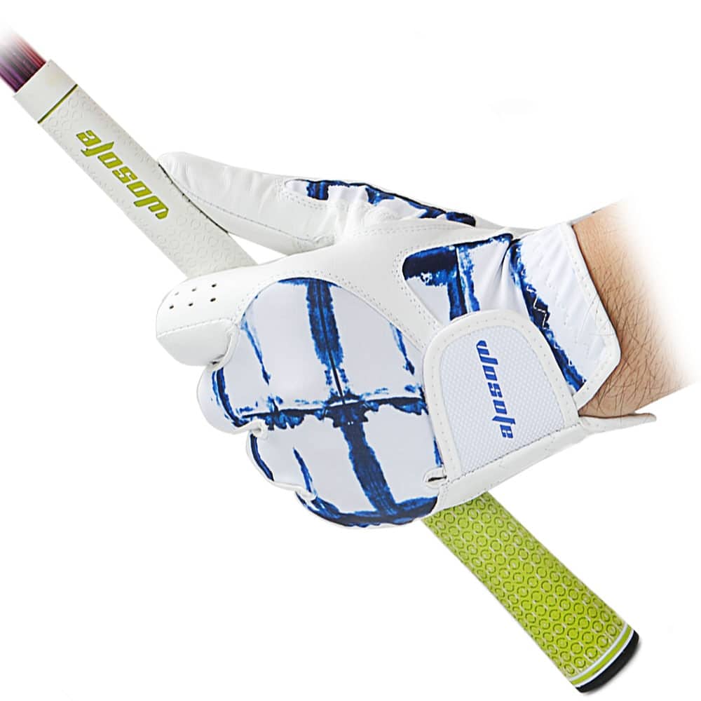 Left-Handed Genuine Leather Golf Glove - Blue Force Sports