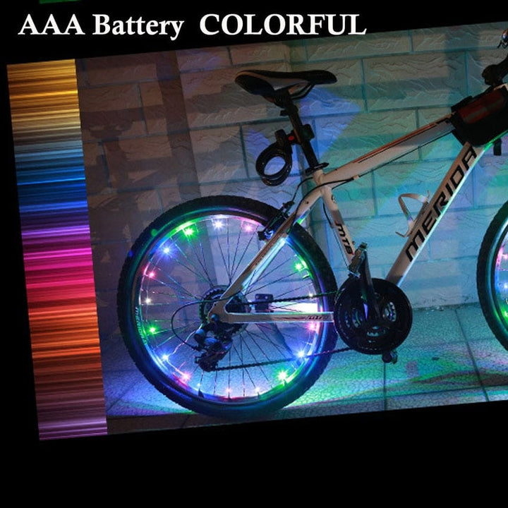 Waterproof Colorful Bright Bicycle LED Lights 20 Pcs Set - Blue Force Sports