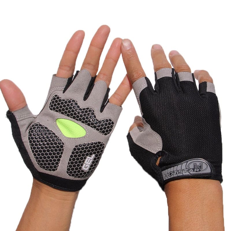 Gel Padded Half Finger Sports Gloves - Blue Force Sports
