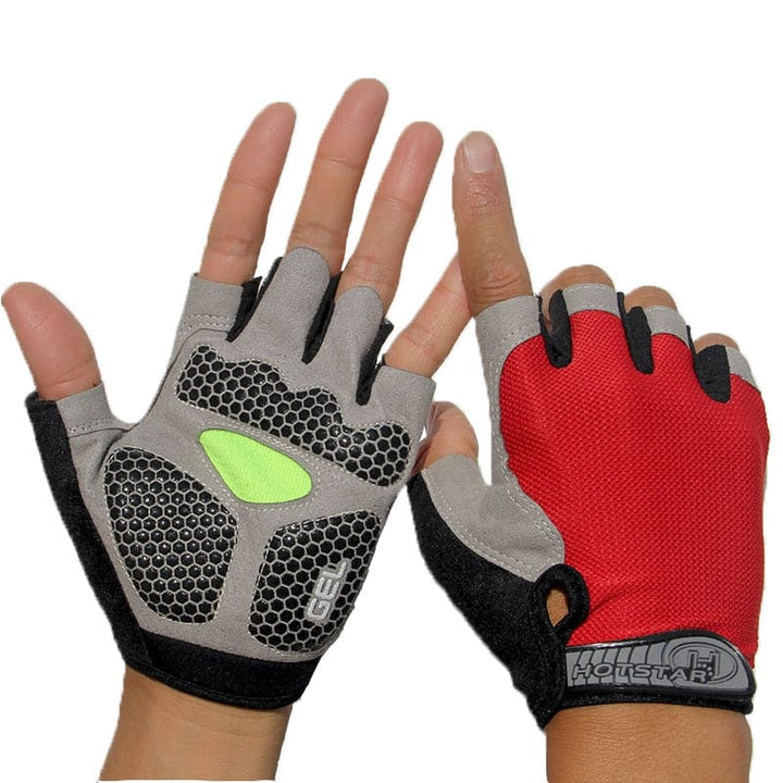 Gel Padded Half Finger Sports Gloves - Blue Force Sports