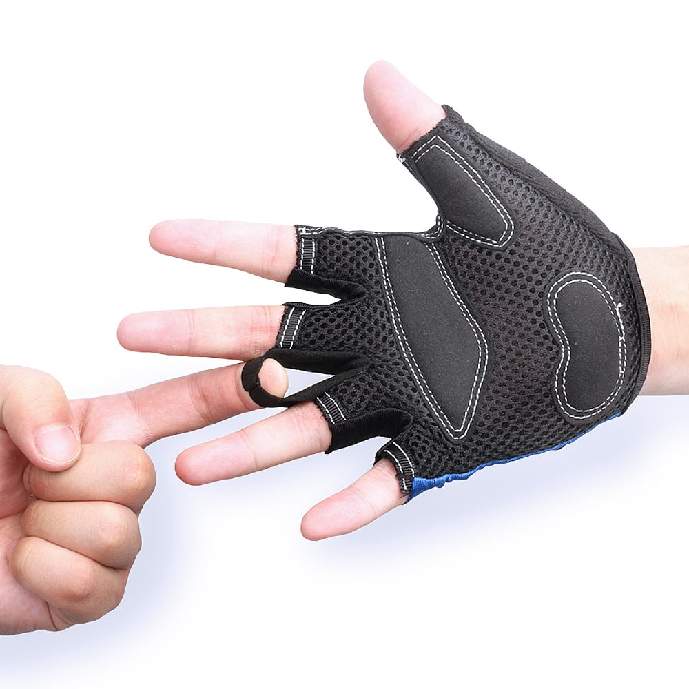 Cozy Protective Anti-Slip Bicycle Gloves for Sport - Blue Force Sports