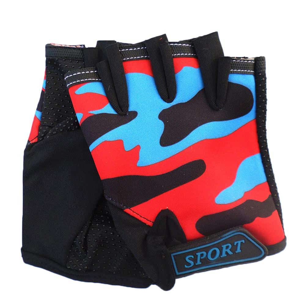 Kid's Camouflage Pattern Sport Gloves - Blue Force Sports