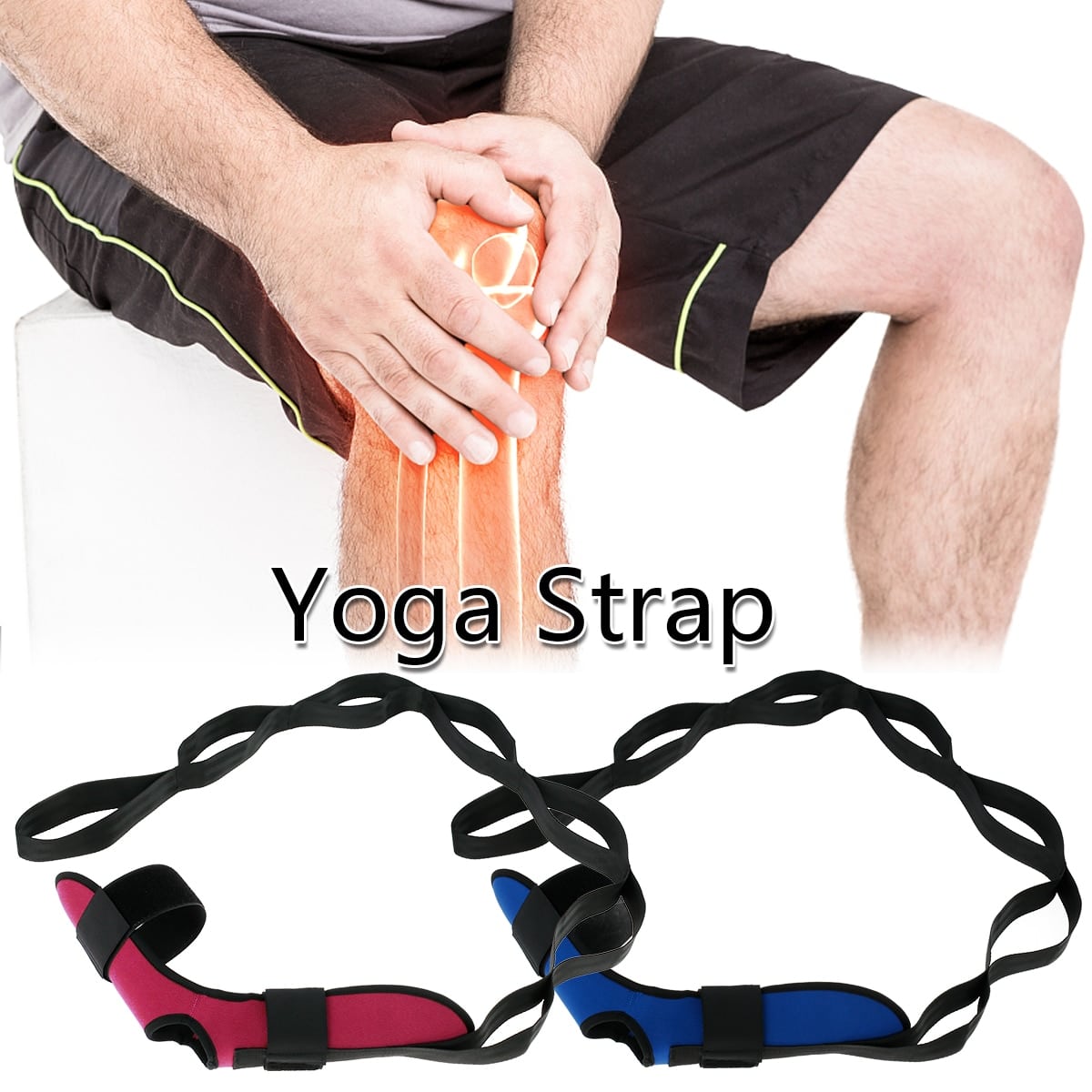 Fitness Yoga Stretching Belt - Blue Force Sports
