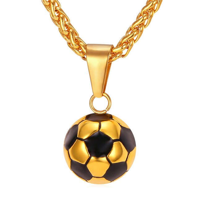 Football Pendants with Chain - Blue Force Sports