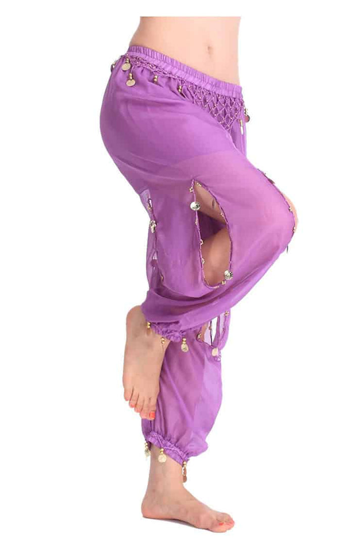 Shining Belly Dancing Pants - Blue Force Sports
