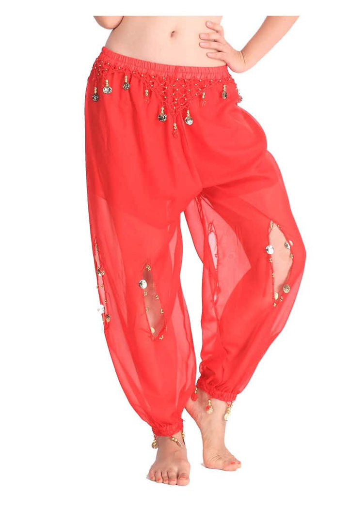Shining Belly Dancing Pants - Blue Force Sports