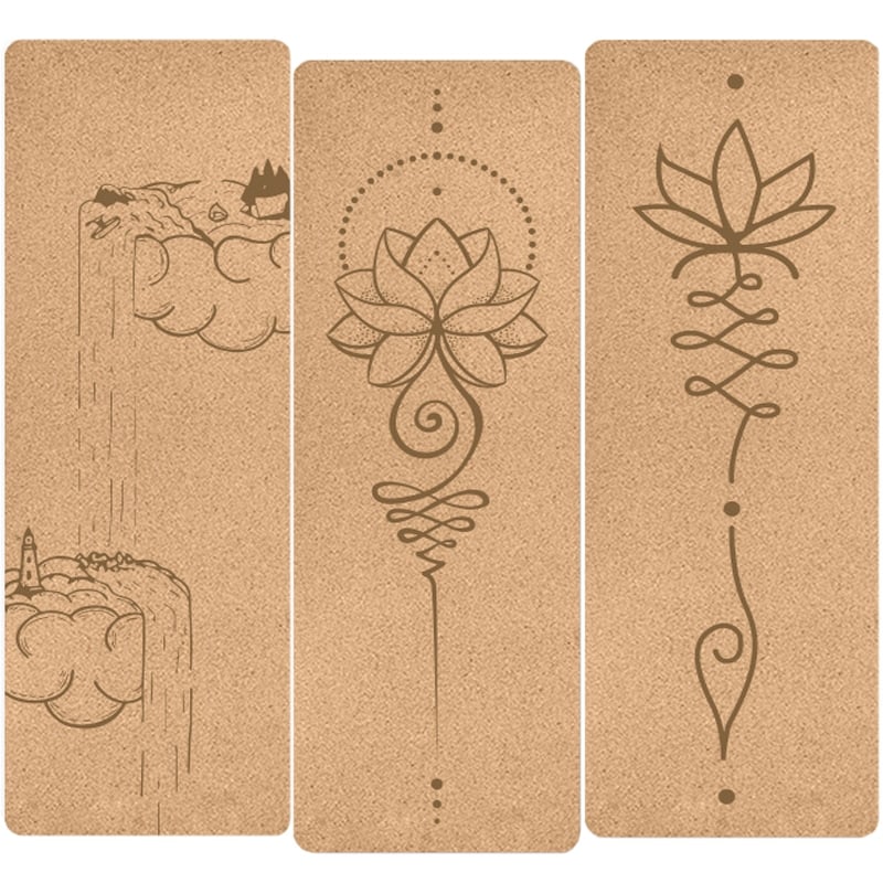 Natural Cork Yoga Mat - Blue Force Sports