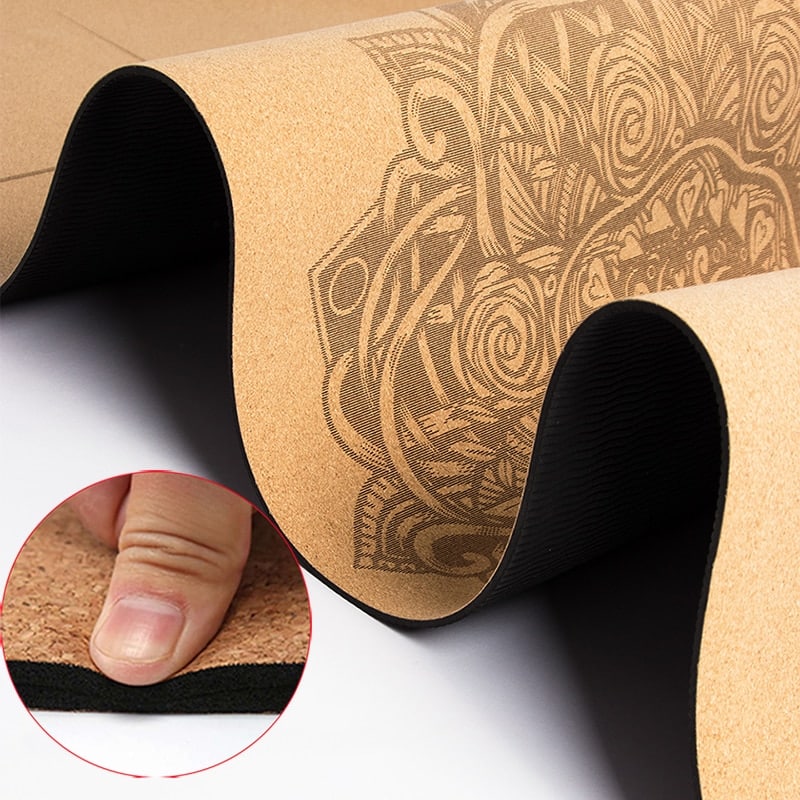 Natural Cork Yoga Mat - Blue Force Sports