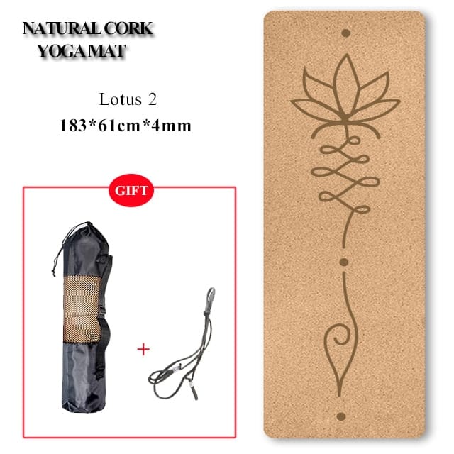 Natural Cork Yoga Mat - Blue Force Sports