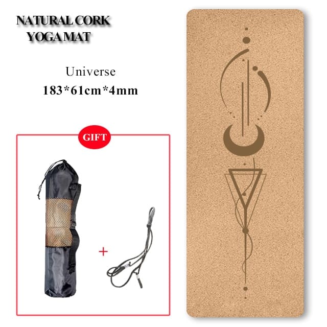 Natural Cork Yoga Mat - Blue Force Sports