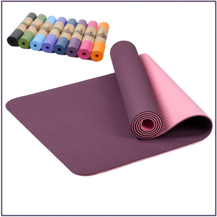 6 mm Colorful Yoga Mat - Blue Force Sports