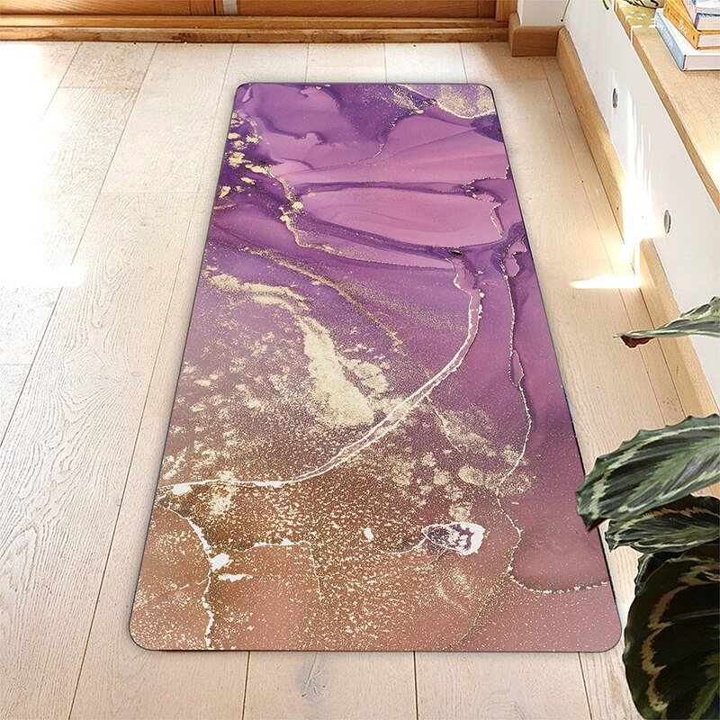 Marble Pattern Yoga Mat - Blue Force Sports