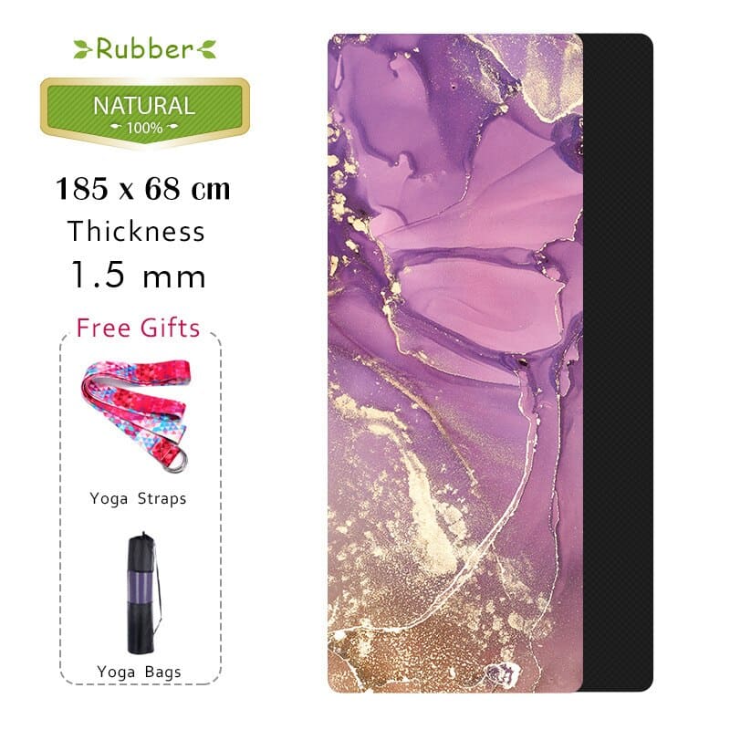 Marble Pattern Yoga Mat - Blue Force Sports