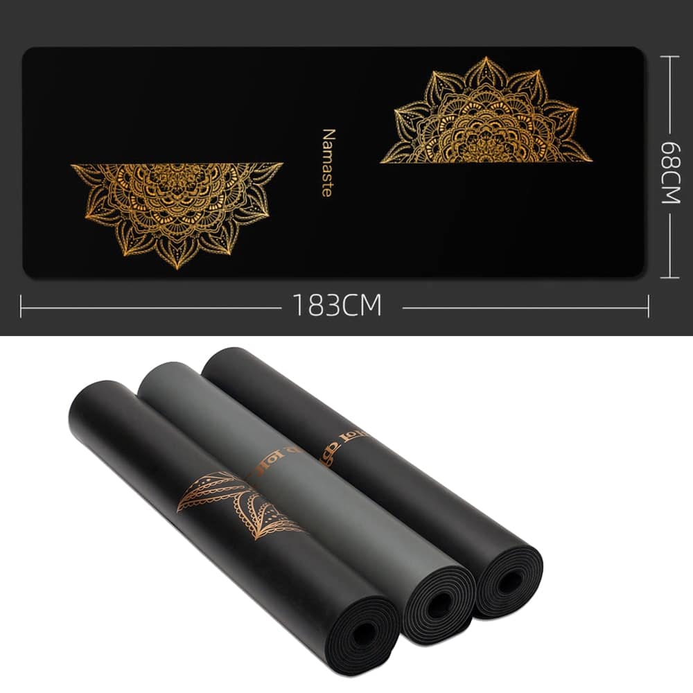 Yoga Black Thickened Mat - Blue Force Sports