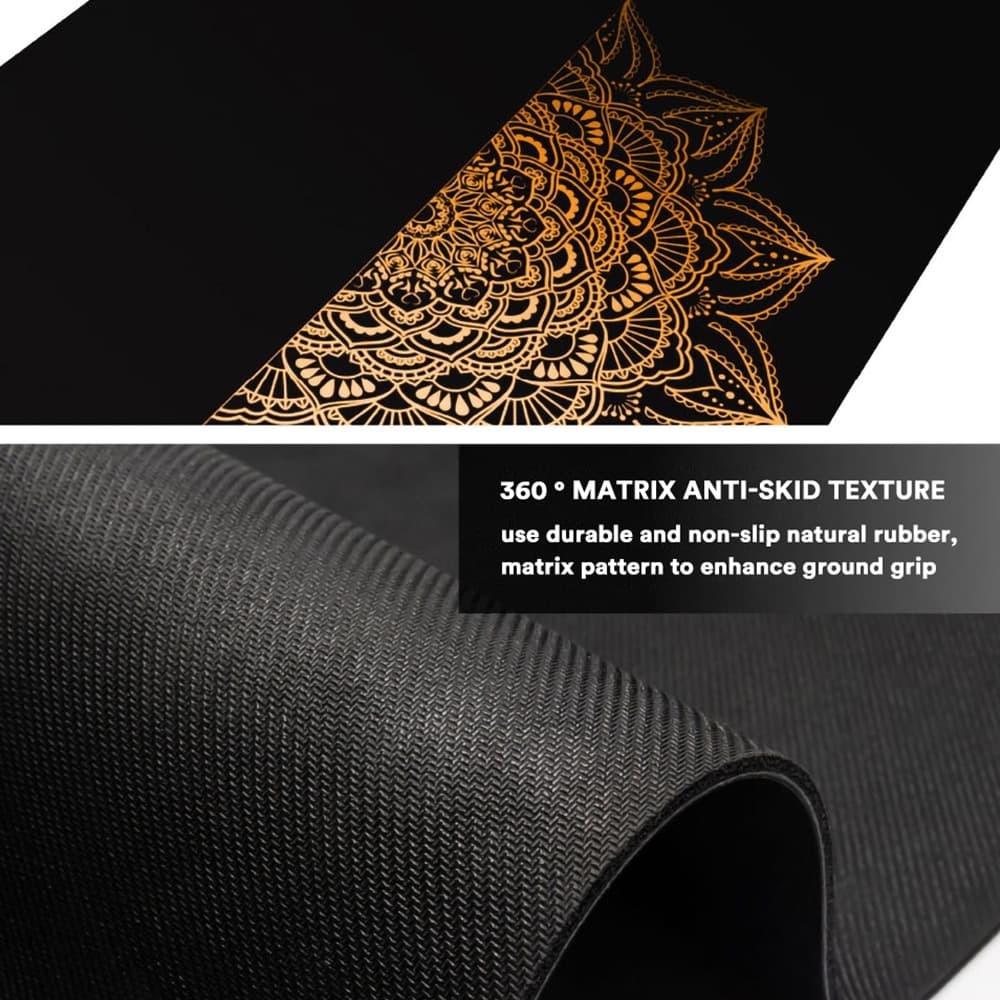 Yoga Black Thickened Mat - Blue Force Sports