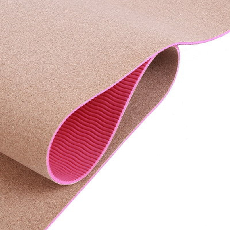 Two Layer Cork Yoga Mat - Blue Force Sports