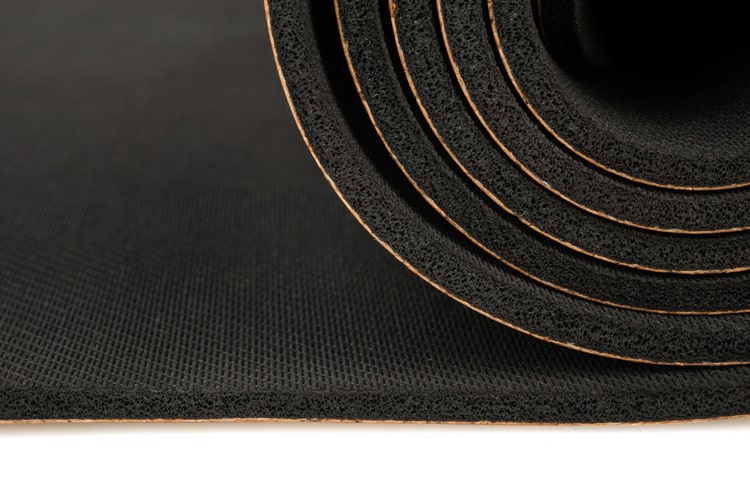 Cork Coated Patterned Yoga Mat - Blue Force Sports