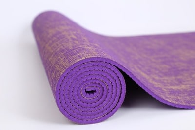 Thick Natural Linen Coated Yoga Mat - Blue Force Sports