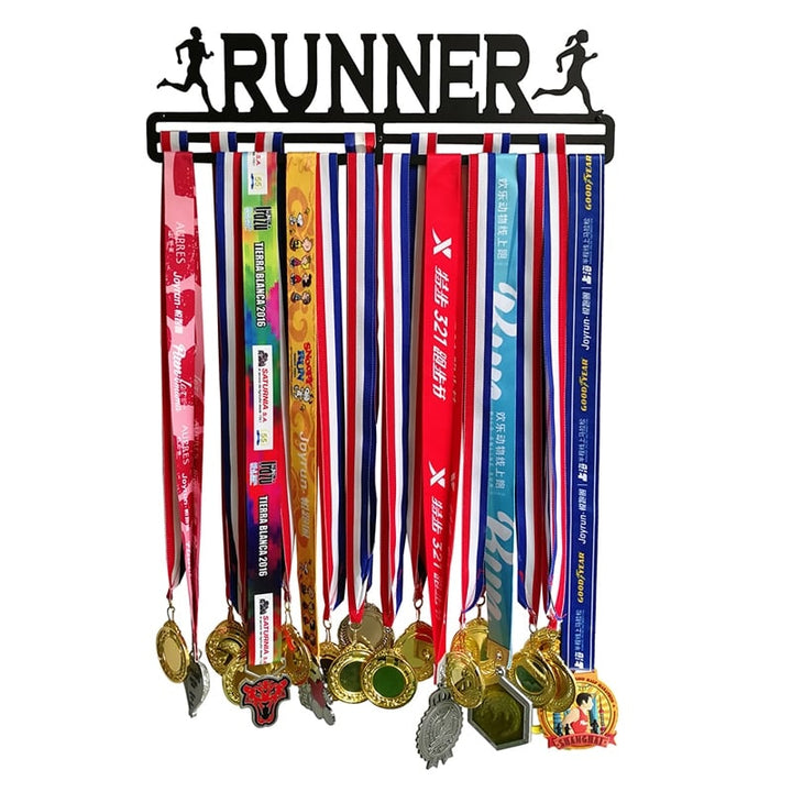 Durable Medal Hanger with Runner Print - Blue Force Sports
