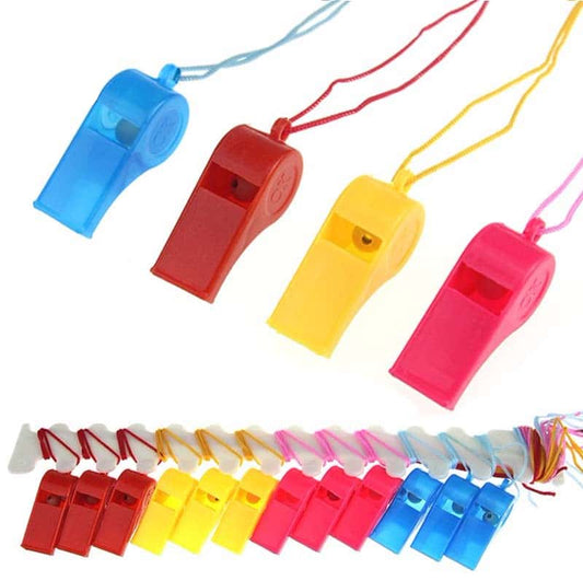 Colored Plastic Referee Whistle - Blue Force Sports