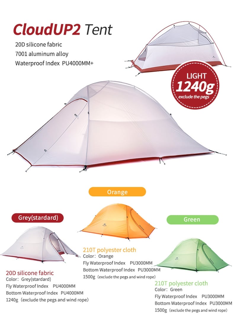 Silicone Fabric Ultralight Tent - Blue Force Sports