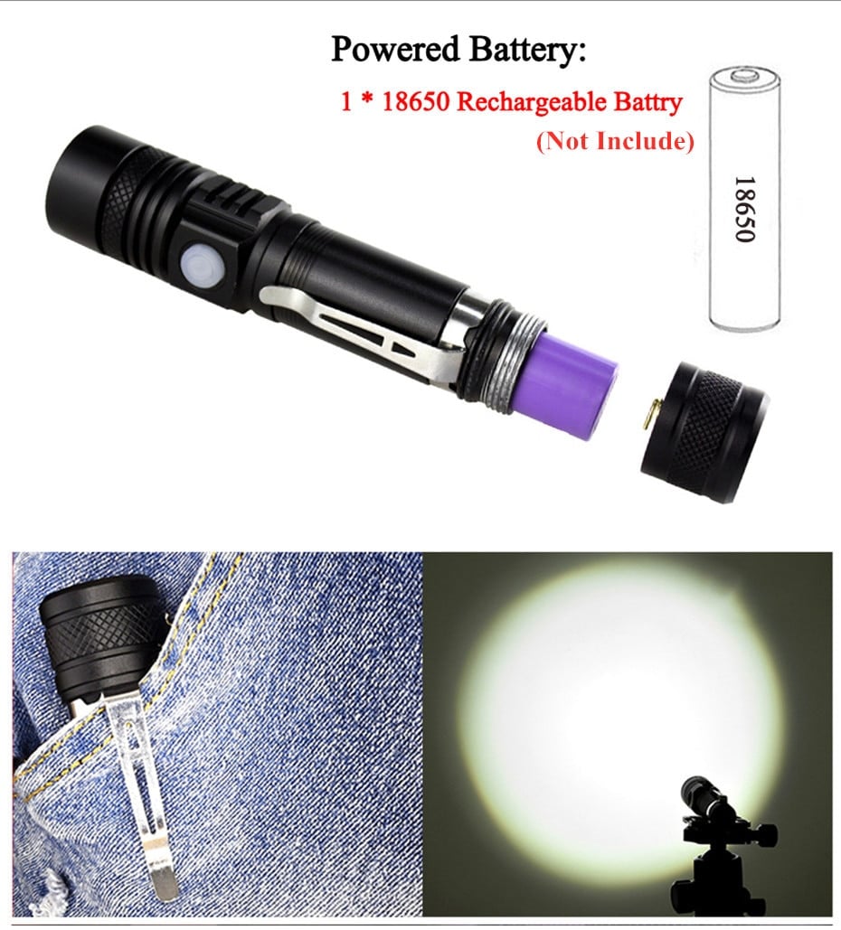 AvLight Rechargeable Zoom Torch - Blue Force Sports