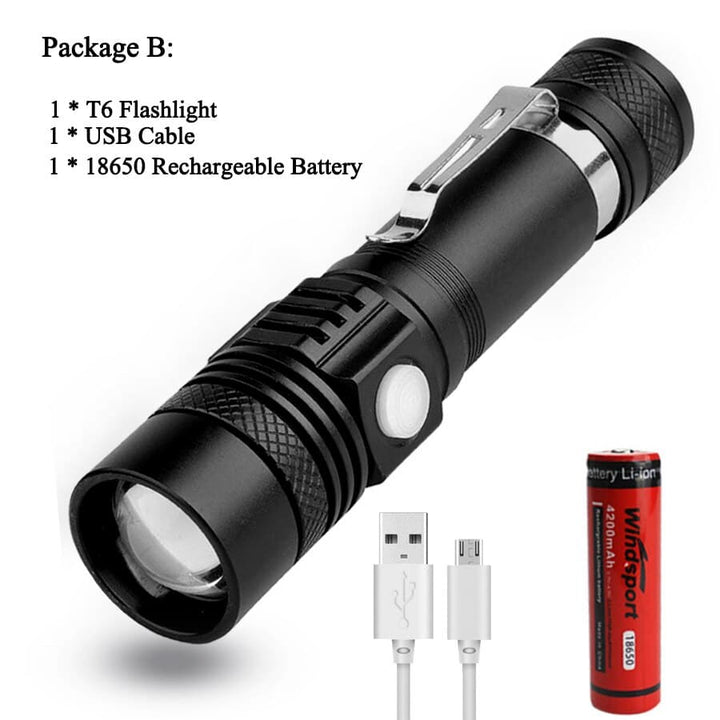 AvLight Rechargeable Zoom Torch - Blue Force Sports