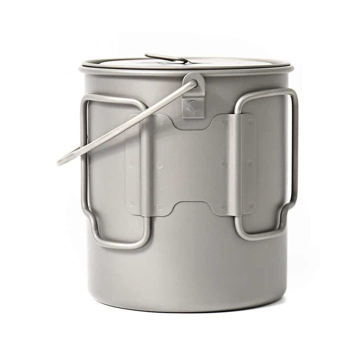 Titanium Camping Pot with Folding Handles - Blue Force Sports