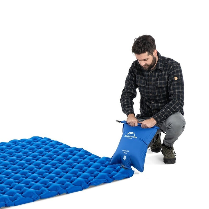 Double Outdoor Camping Pad with Air Bag - Blue Force Sports