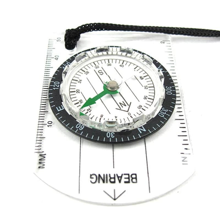 Transparent Portable Compass for Travel - Blue Force Sports