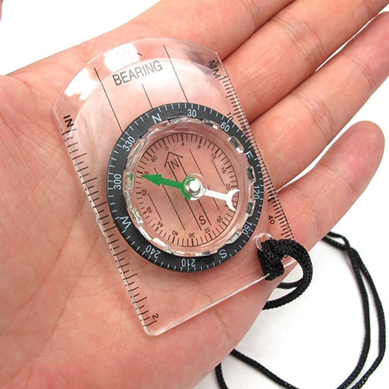 Transparent Portable Compass for Travel - Blue Force Sports