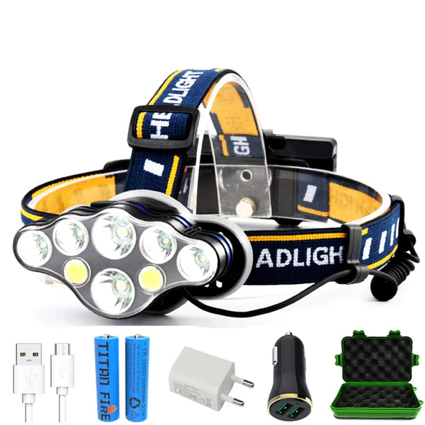 Rechargeable Night Fishing LED Headlamp - Blue Force Sports