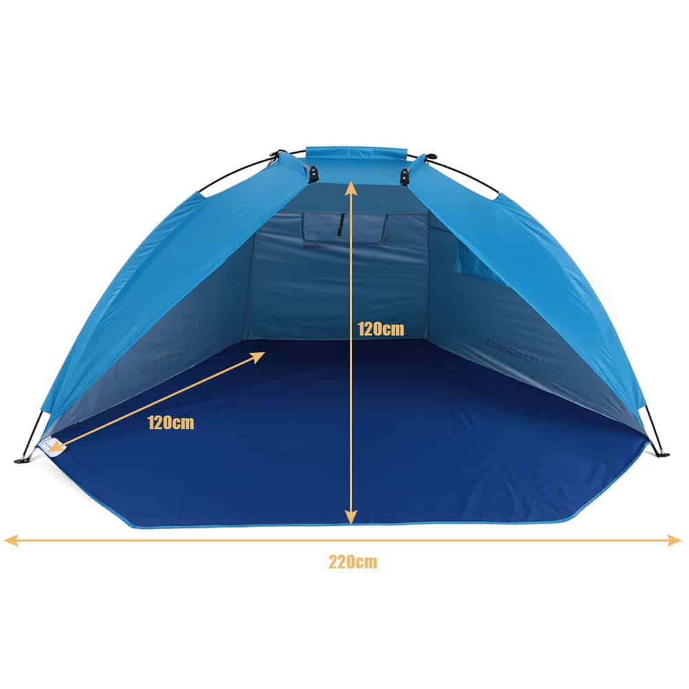 Outdoor Beach Pop Up Tent with Carry Bag - Blue Force Sports