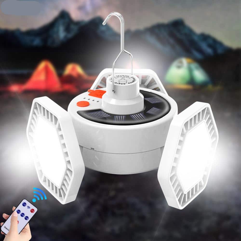 126LED Solar Rechargeable Camping Hanging Light - Blue Force Sports