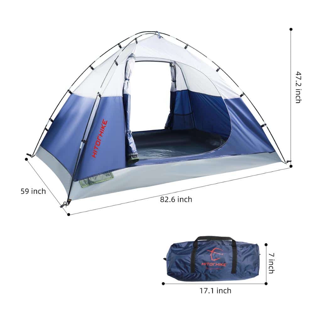 1-2 Person Single Layer Water Resistant Tent - Blue Force Sports