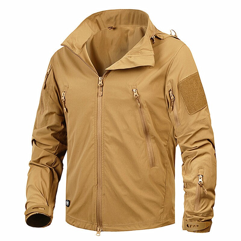 Men's Military Tactical Breathable Nylon Light Windbreaker - Blue Force Sports