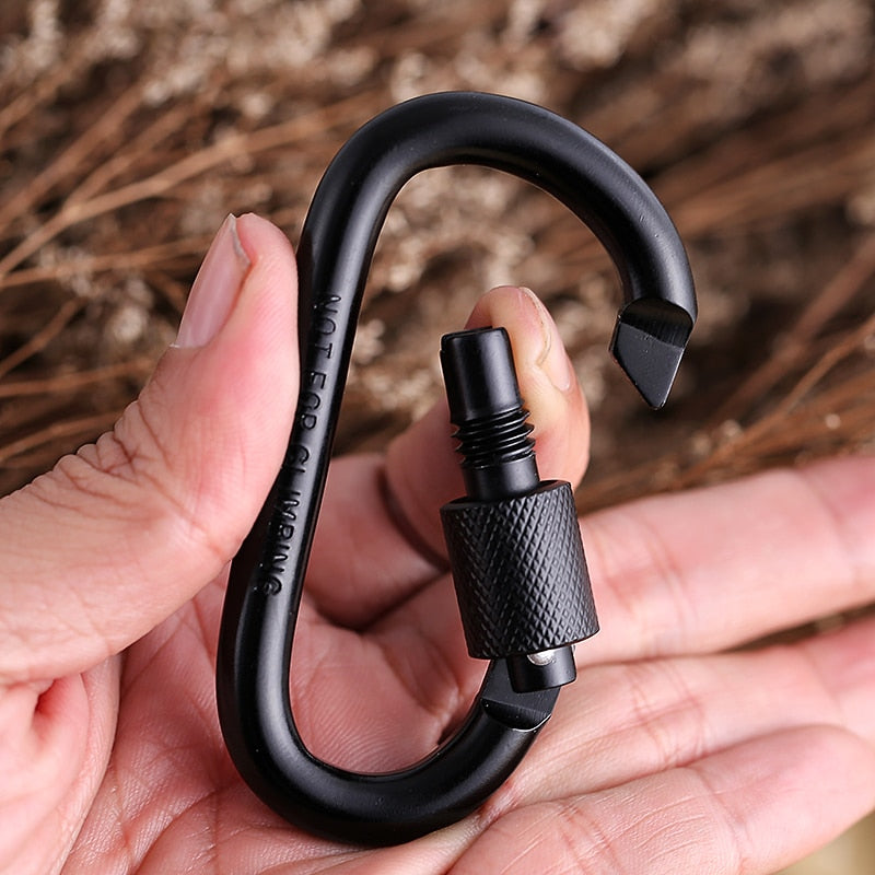 Useful Multipurpose Durable Aluminum Safety Carabiners Set - Blue Force Sports