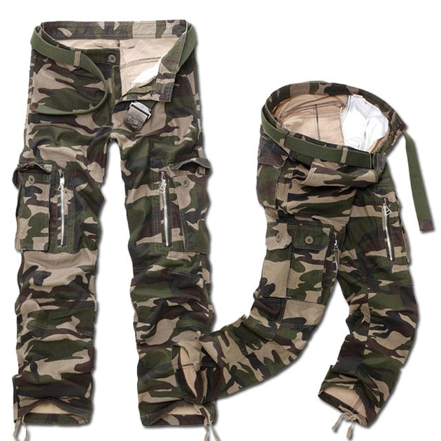 High Quality Wear-Resistant Camouflage Cotton Men's Cargo Pants - Blue Force Sports