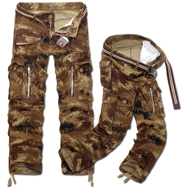 High Quality Wear-Resistant Camouflage Cotton Men's Cargo Pants - Blue Force Sports